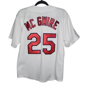 Vintage 90s Mark Mcgwire Cardinals Russell Athletic Jersey Size Medium AUTHENTIC
